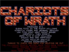Title screen of Chariots Of Wrath on the Atari ST.